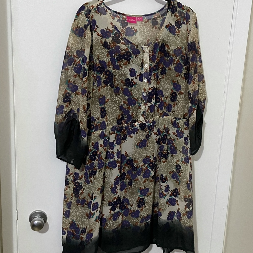 Together 3/4 Sleeve Dress with Slip Size XL (18)